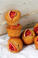 Whole Wheat Blood Orange and Olive Oil Muffins.