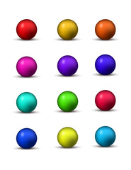 Vector set of colorful balls