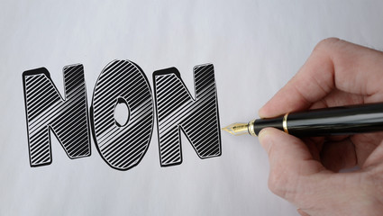 non au stylo plume