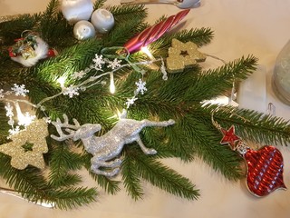 Weihnachtstafel Dekoration