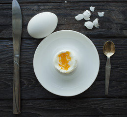photo of breakfast on a wooden table