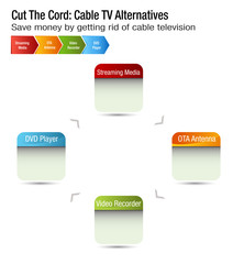 Fototapeta premium Cut The Cord Cable TV Alternatives Chart