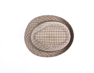 summer brown hat.Woven headwear for beach vacation.
