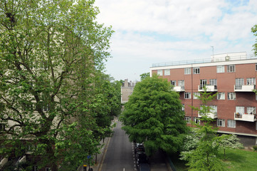 Fototapeta na wymiar Cityscape in Leinster Gardens, Bayswater, London, United Kingdom