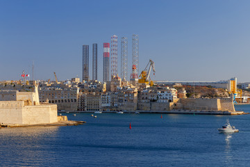 Obraz premium Valletta. Mediterranean harbor.