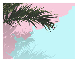 palm pastel paint wall background