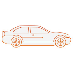 Obraz na płótnie Canvas Sedan car vehicle vector illustration graphic design