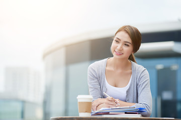 Fototapeta premium Pensive business woman