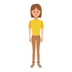 Young woman cartoon vector illustration graphic design