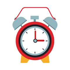 Vintage alarm clock with bells vector illustration graphic design