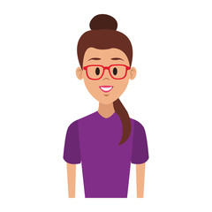 Young woman cartoon vector illustration graphic design