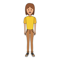 Young woman cartoon vector illustration graphic design