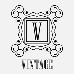 Vintage ornamental monogram