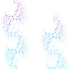 Structure molecule and communication. Dna, atom, neurons. Scientific concept for your design. Connected lines with dots. Medical, technology, chemistry, science background. illustration.