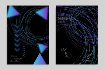 Abstract banner template with blurred geometric shapes
