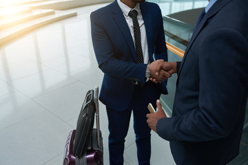 Seeing off business partner