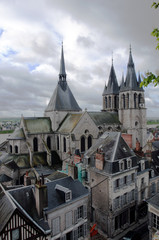 Cloudy above the Loire. Blois. France.