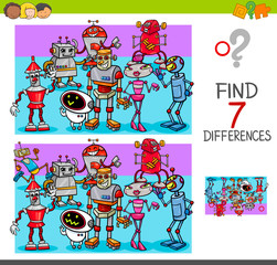 find differences with robot characters