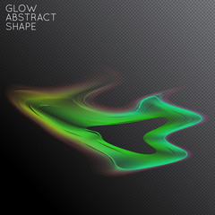 Abstract glow plasma shape