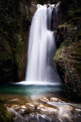 Fototapeta na wymiar Pozza del Diavolo waterfall. Long exposure.