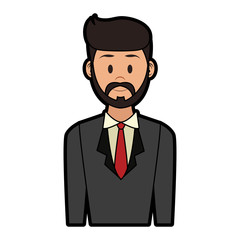 Businessman cartoon isolated vector illustration graphic design