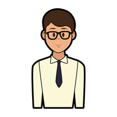 Businessman cartoon isolated vector illustration graphic design