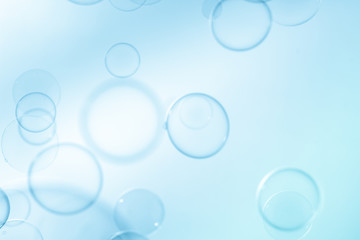 blue bubbles abstract background.