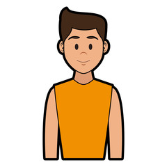 Young man cartoon vector illustration graphic design