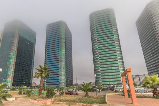 Oran - June 03, 2017: Skyscrapers in the center of Oran, Algeria