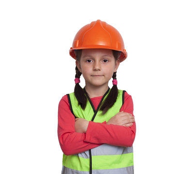 little girl industrial worker