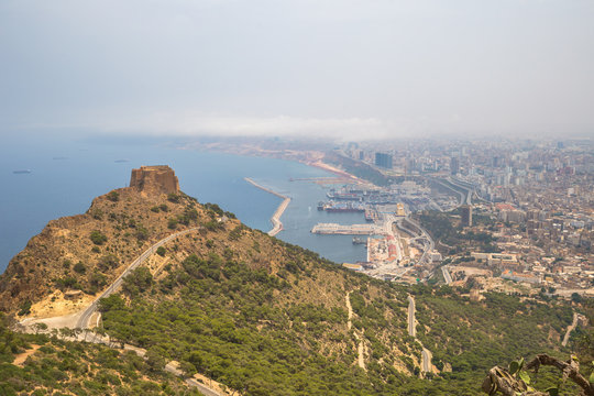 Oran - June 02, 2017: Panoramic view of the city of Oran, Algeria
