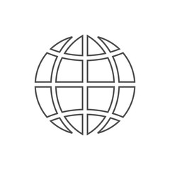 Wireframe spheres, globes vector