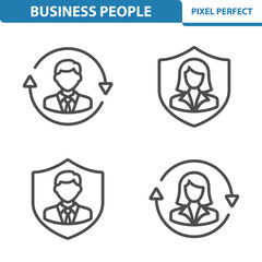 Business People Icons. Professional, pixel perfect icons depicting various business people concepts. EPS 8 format.