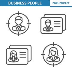 Business People Icons. Professional, pixel perfect icons depicting various business people concepts. EPS 8 format.