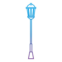 vintage lamp post street light vector illustration degrade color image