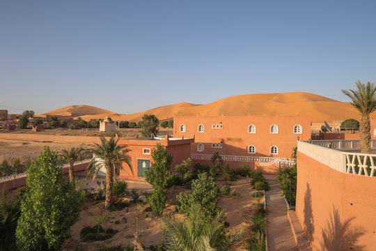 Tahgit - June 06, 2017: Panoramic view of the town of Taghit, Algeria