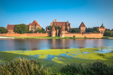 Fototapeta na wymiar Malbork Castle in Poland medieval fortress built by the Teutonic Knights Order