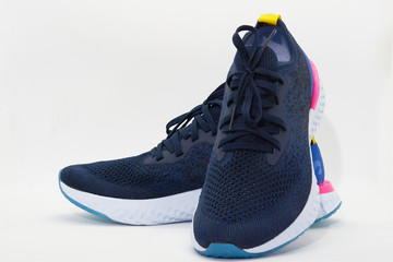 sport shoes for running on white background