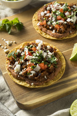 Homemade Beef and Cheese Tostadas