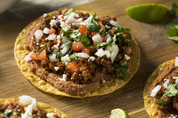 Homemade Beef and Cheese Tostadas