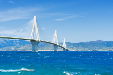 View of Patras and Rio Antirrio bridge