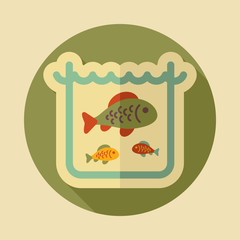 Fish in a pond or aquarium vector icon