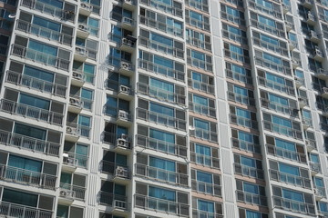 Fototapeta na wymiar high rise residential apartment building in Kwangju, South Korea