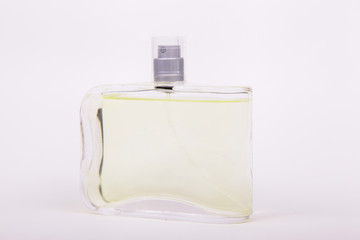 Bottle of perfume isolated on white background