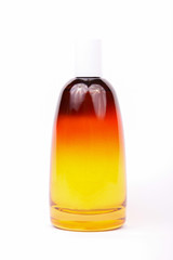 Bottle of perfume isolated on white background