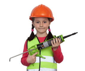 little girl industrial worker