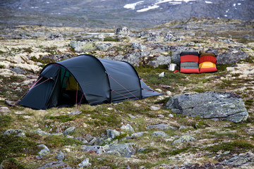 Zelt im Fjell, Norwegen, 