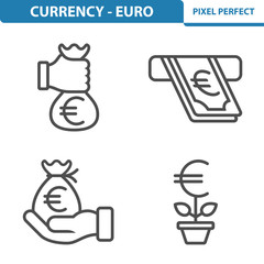 Euro Icons. Professional,pixel perfect icons depicting various Euro Currency concepts. EPS8 format.