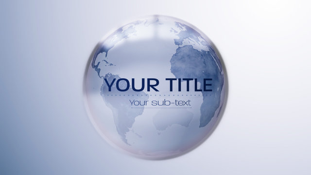 Glossy Globe Overlay With Text