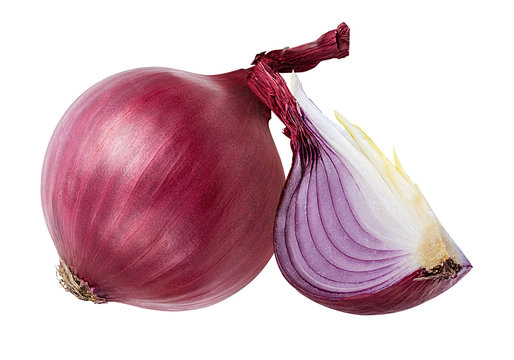 Fresh onion isolated on white background  with clipping path